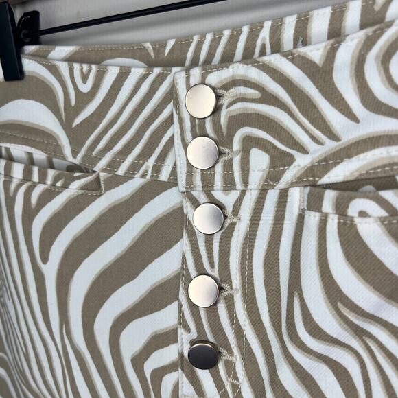 J.‎ McLaughlin Leora Wide Leg Jeans in Tan/Cream Seabray Size 8 MRSP $188 - Picture 4 of 14